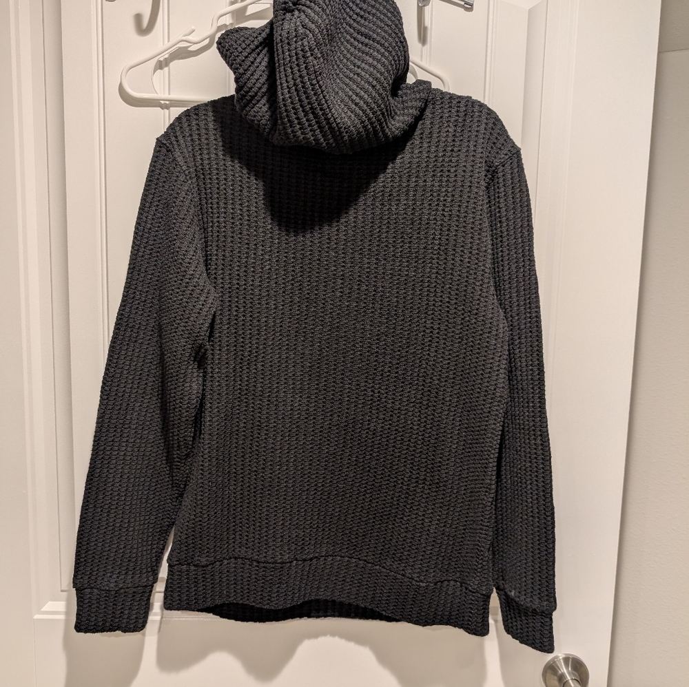 Alpine S Black Waffle Hoodie